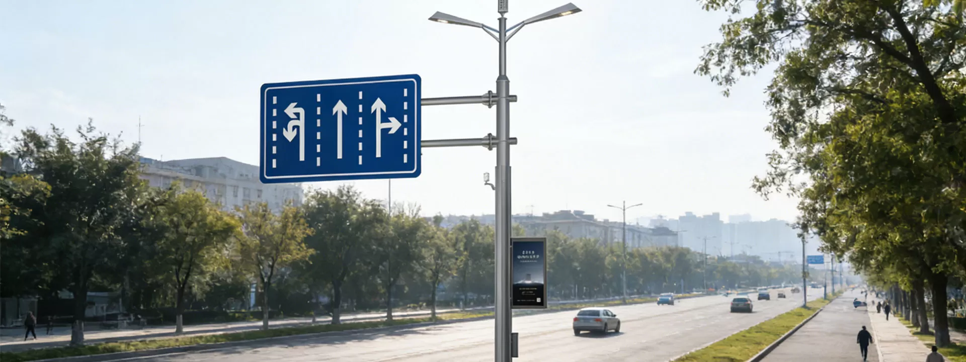 Comment maintenir les poteaux de réverbère avec des panneaux routiers?