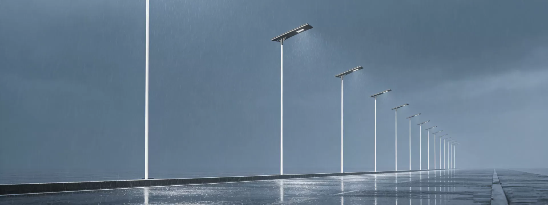 Application du produit du réverbère solaire tout-en-un auto propre