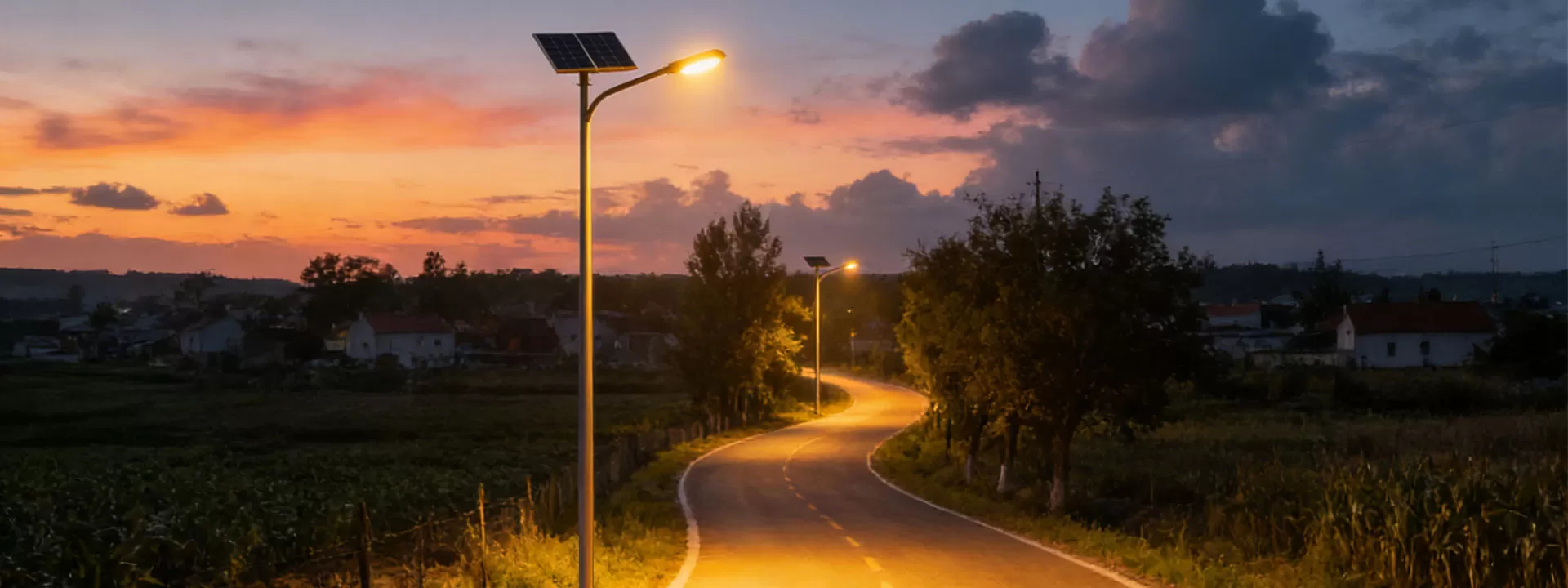 Application du produit de réverbère solaire avec batterie au lithium