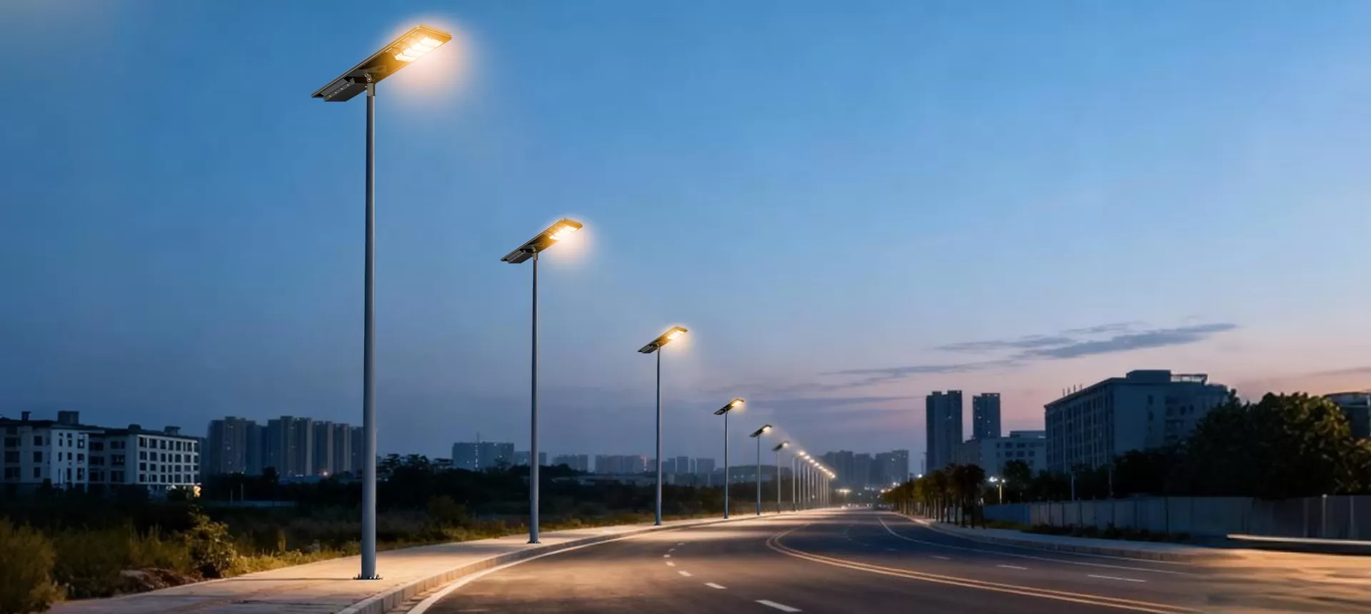 Réverbère solaire intelligent