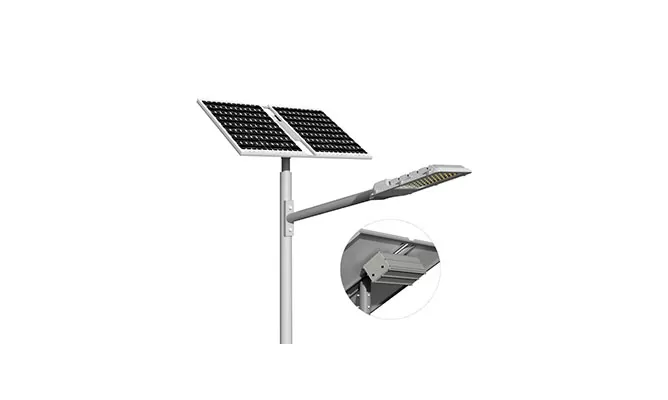 Réverbère solaire fendue