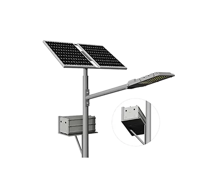Réverbère solaire fendue