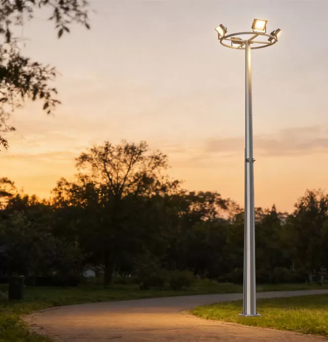 Quel est le mécanisme des poteaux de lumière pliables?