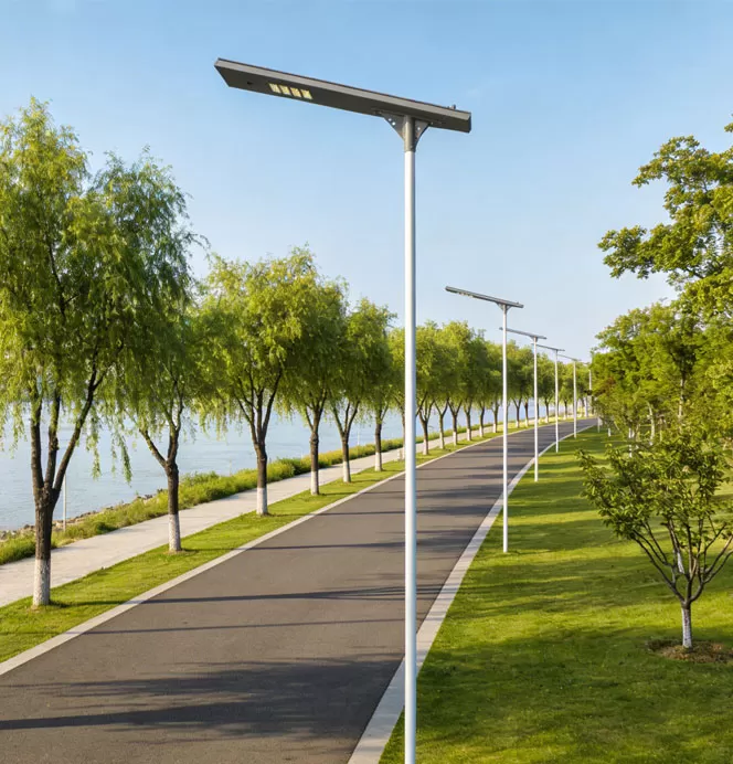 Principe de fonctionnement des réverbères solaires tous en un